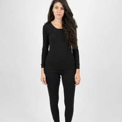 Leveret Women's Solid Black Pajamas
