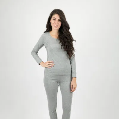Leveret Women's Solid Light Grey Pajamas In Gray
