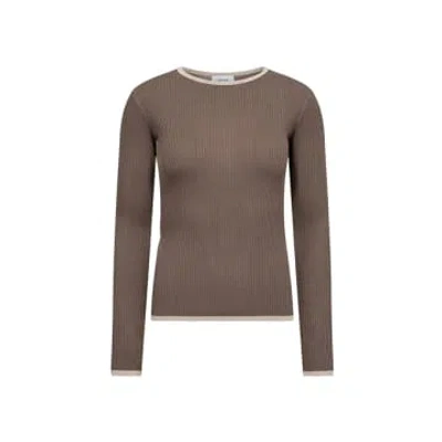Levete Room Nona Long-sleeved Top In Brown