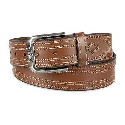 Levi 's 38mm Wstrn Stch Hrns Mens Belt In Brown