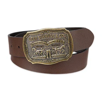 Levi 's 40mm Logo Plaq Mens Belt In Brown