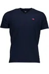 Levi&#039;s Classic V-neck Cotton Tee In Blue