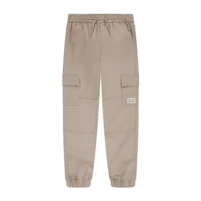 Levi 's Big Kid Boys Adjustable Waist Drawstring Waist Cuffed Cargo Pant In Brown
