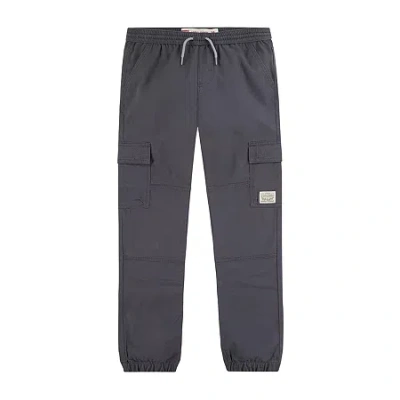 Levi 's Big Kid Boys Adjustable Waist Drawstring Waist Tapered Cargo Pant In Gray