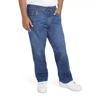 Levi 's Big Kid Boys Adjustable Waist Husky Mid Rise 514 Straight Leg Jean In Blue