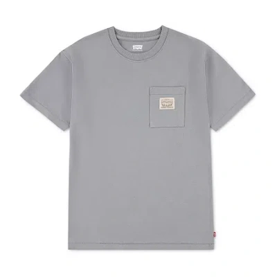 Levi 's Big Kid Boys Crew Neck Short Sleeve Regular Fit Graphic T-shirt In Gray