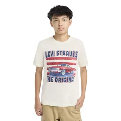 Levi 's Big Kid Boys Crew Neck Short Sleeve Regular Fit Graphic T-shirt In Neutral