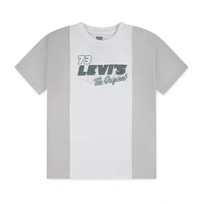Levi 's Big Kid Boys Crew Neck Short Sleeve Regular Fit Graphic T-shirt In Gray