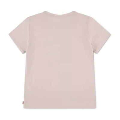 Levi 's Big Kid Girls Crew Neck Short Sleeve Regular Fit Graphic T-shirt In Pink