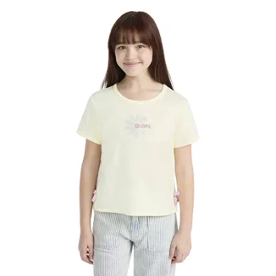 Levi 's Big Kid Girls Crew Neck Short Sleeve Regular Fit Graphic T-shirt In Yellow