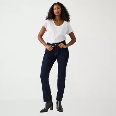 Levi 's Classic Womens Mid Rise Straight Leg Jean In Blue