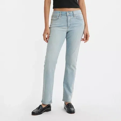 Levi 's Classic Womens Mid Rise Straight Leg Jean In Blue