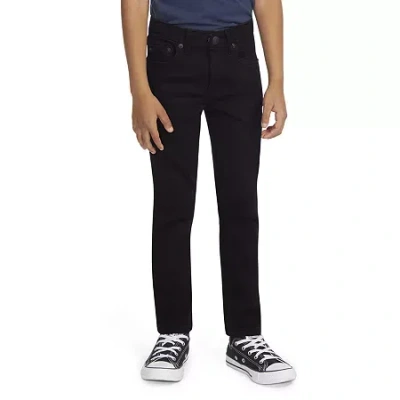 Levi Kids' 's Little Boys Adjustable Waist 510 Skinny Fit Denim Jean In Black