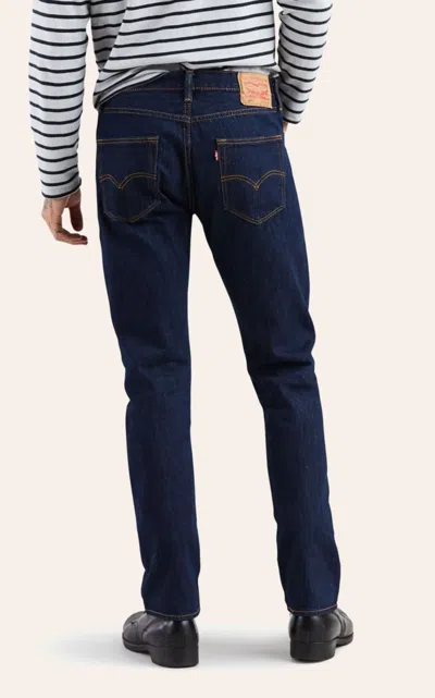 Levi 's Men's 501 Original Fit Rinse Dark Wash Jeans In Blue