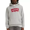 Levi 's Men's T3 Graphic Crew Neck Long Hoodie In Gray