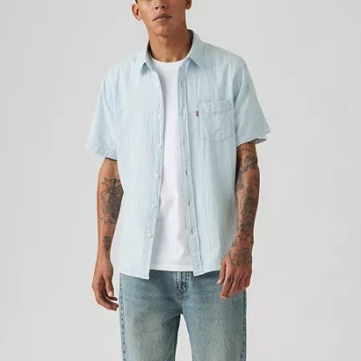 Levi 's Mens Classic Standard Fit Button-down Shirt In Blue
