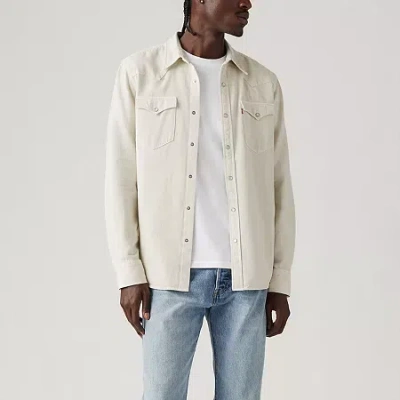Levi 's Mens Classic Standard Fit Western Shirt In White