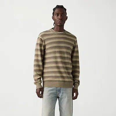 Levi 's Mens Crew Neck Long Sleeve Pullover Sweater In Gray