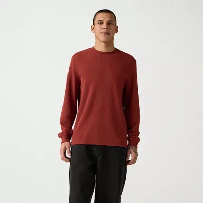 Levi 's Mens Crew Neck Long Sleeve Regular Fit Thermal Top In Brown