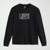 Levi 's Mens Crew Neck Long Sleeve Relaxed Fit Graphic T-shirt In Black