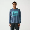 Levi 's Mens Crew Neck Long Sleeve Relaxed Fit Graphic T-shirt In Blue