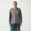 Levi 's Mens Crew Neck Long Sleeve Relaxed Fit Graphic T-shirt In Gray