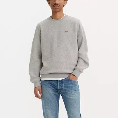 Levi 's Mens Crew Neck Long Sleeve Sweatshirt In Gray