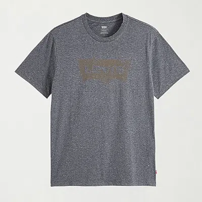 Levi 's Mens Crew Neck Short Sleeve Classic Fit Big And Tall Graphic T-shirt In Gray
