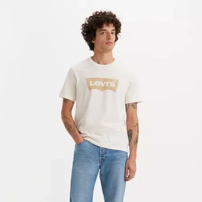 Levi 's Mens Crew Neck Short Sleeve Graphic T-shirt In White