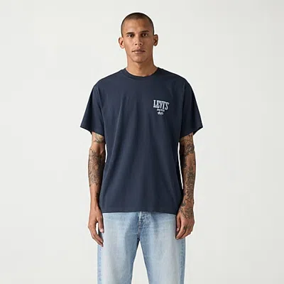 Levi 's Mens Crew Neck Short Sleeve Regular Fit Graphic T-shirt In Blue