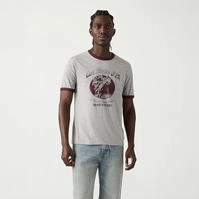 Levi 's Mens Crew Neck Short Sleeve Regular Fit Graphic T-shirt In Gray