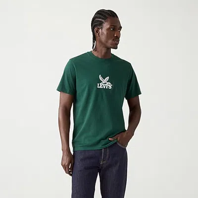 Levi 's Mens Crew Neck Short Sleeve Regular Fit Graphic T-shirt In Green