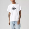 Levi 's Mens Crew Neck Short Sleeve Relaxed Fit Graphic T-shirt In White
