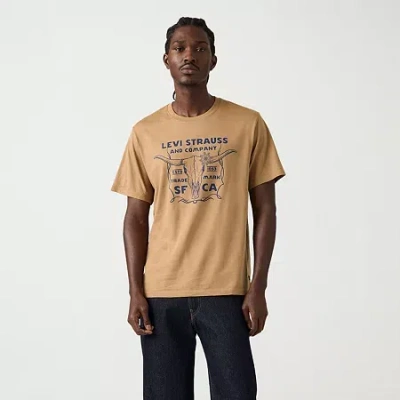 Levi 's Mens Crew Neck Short Sleeve T-shirt In Nude