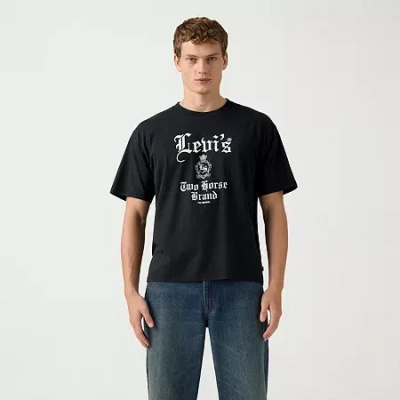 Levi 's Mens Crew Neck Short Sleeve T-shirt In Black