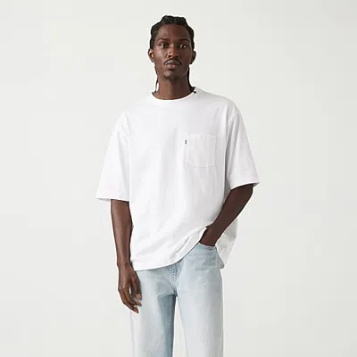 Levi 's Mens Crew Neck Short Sleeve T-shirt In White