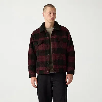 Levi 's Mens Denim Trucker Jacket In Red