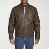 Levi 's Mens Faux Leather Midweight Jacket In Brown