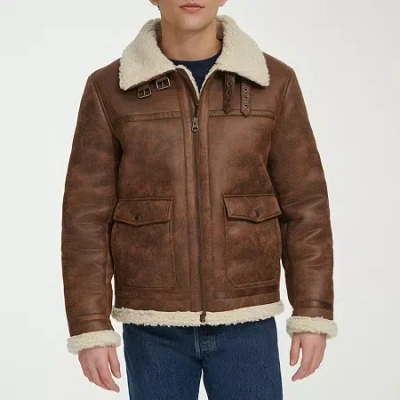 Levi 's Mens Faux Shearling Midweight Jacket In Brown