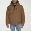 Levi 's Mens Hooded Water Resistant Heavyweight Big And Tall Puffer Parka In Brown