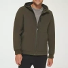 Levi 's Mens Hooded Water Resistant Midweight Softshell Jacket In Green
