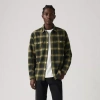 Levi 's Mens Long Sleeve Relaxed Fit Flannel Shirt In Black