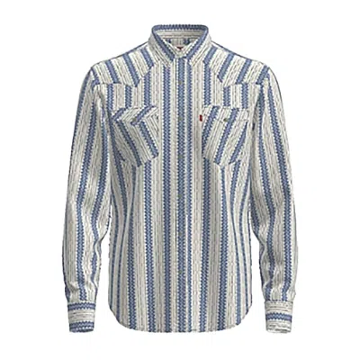 Levi 's Mens Long Sleeve Western Shirt In Blue
