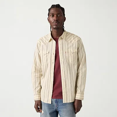 Levi 's Mens Long Sleeve Western Shirt In Nude