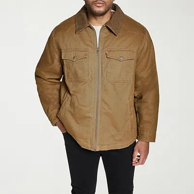 Levi 's Mens Midweight Big And Tall Utility Jacket In Brown
