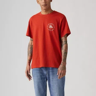 Levi 's Mens Relaxed Fit Graphic Short Sleeve T-shirt In Red