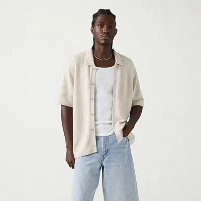 Levi 's Mens Short Sleeve Camp Shirt In White