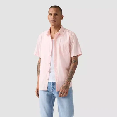 Levi 's Mens Short Sleeve Regular Fit Button-down Shirt In Pink