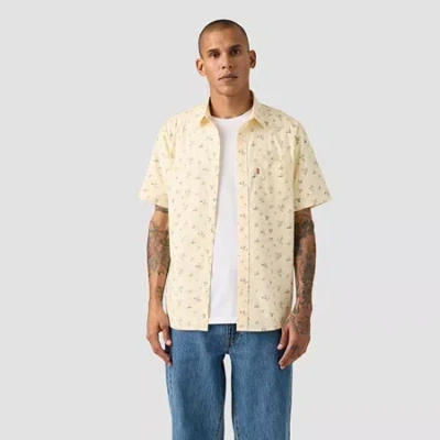 Levi 's Mens Short Sleeve Regular Fit Button-down Shirt In Yellow