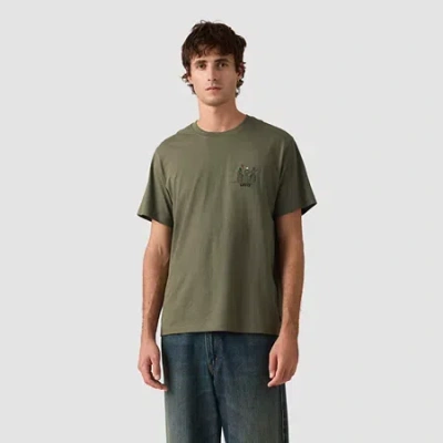Levi 's Mens Short Sleeve Relaxed Fit T-shirt In Green